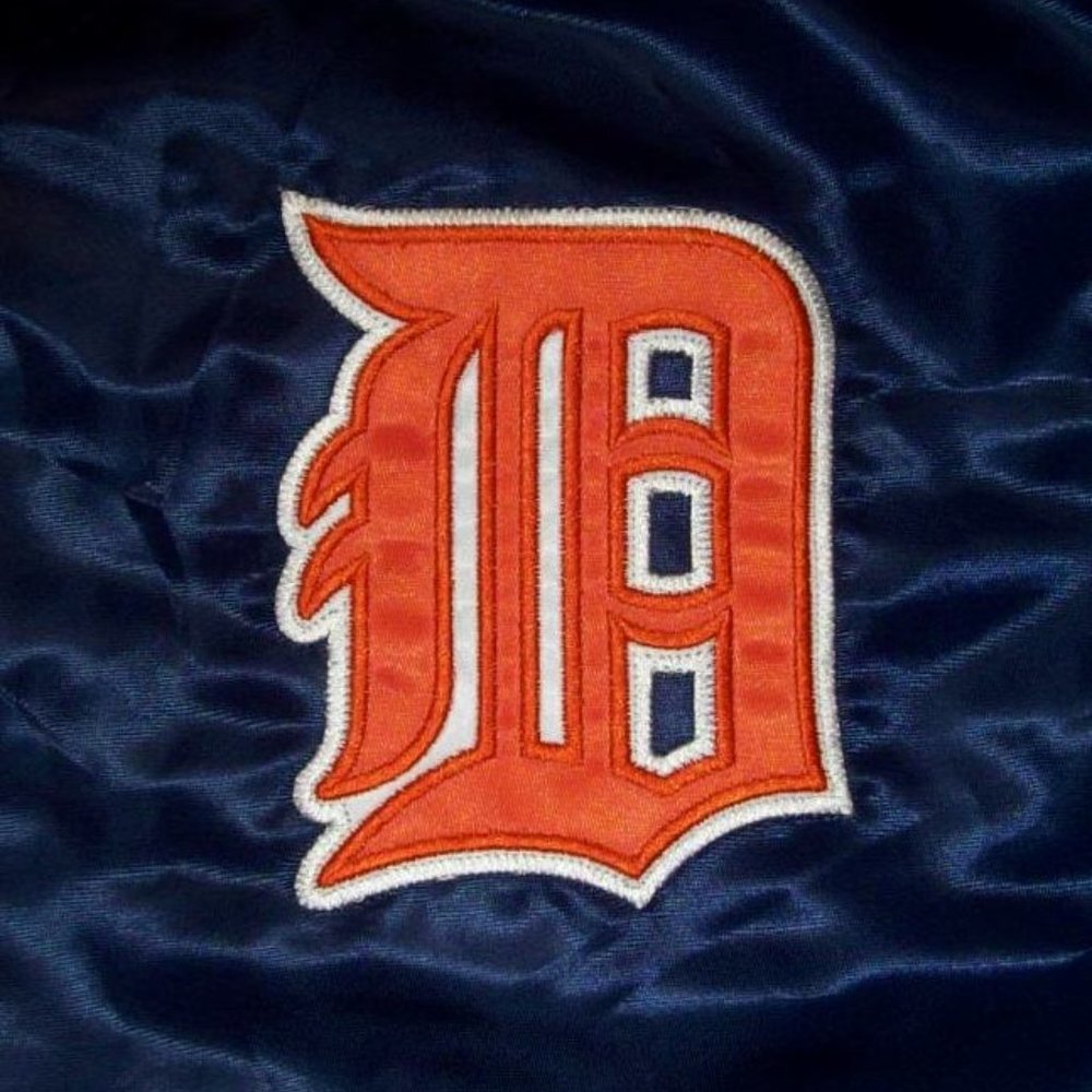 DETROIT TIGERS Starter Snap Down Jacket  3X BLUE - Picture 7 of 8